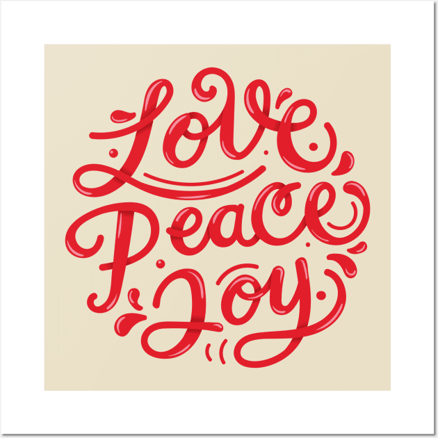 Love Peace Joy Wall Art by UniqueDesignsCo